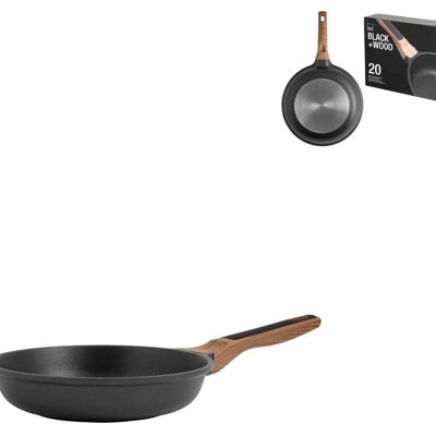 Non-stick Black Wood 20 cm induction pan