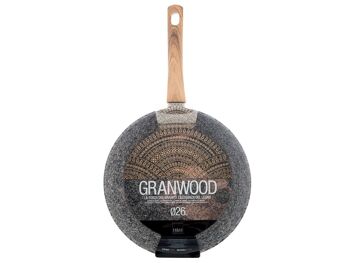 Poêle anti-adhésive Manche effet bois Granwood 26cm nduction épaisseur 3mm. 7