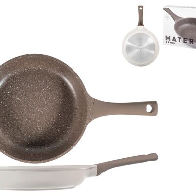 Materia frying pan in die-cast aluminum with full induction non-stick coating cm 24