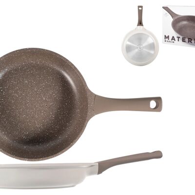 Materia frying pan in die-cast aluminum with full induction non-stick coating cm 28