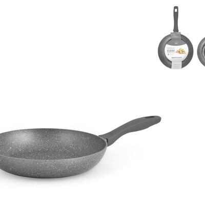 Stone Gray aluminum pan with stone non-stick coating also suitable for induction hobs 24 cm
