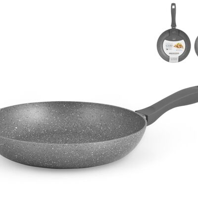 Stone Gray aluminum pan with stone non-stick coating also suitable for 26 cm induction hob