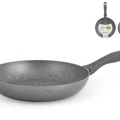 Stone Gray aluminum pan with stone non-stick coating also suitable for 28 cm induction hobs