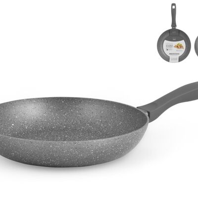 Stone Gray aluminum pan with stone non-stick coating also suitable for 30 cm induction hobs