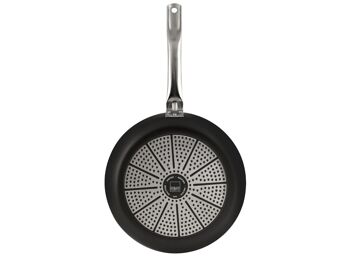 Poêle wok Dallas Pro en aluminium avec revêtement antiadhésif. Convient à tous les feux, y compris l'induction. Diamètre 32 cm manche en acier coloris noir 6