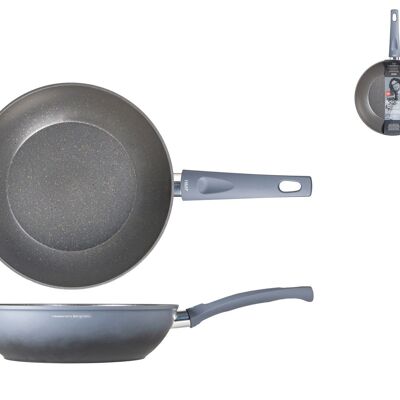 Sartén Wok Fusion Borghese de aluminio con revestimiento antiadherente, apta para todas las cocinas, incluida la de inducción 28 cm Alessandro Borghese - El lujo de la sencillez