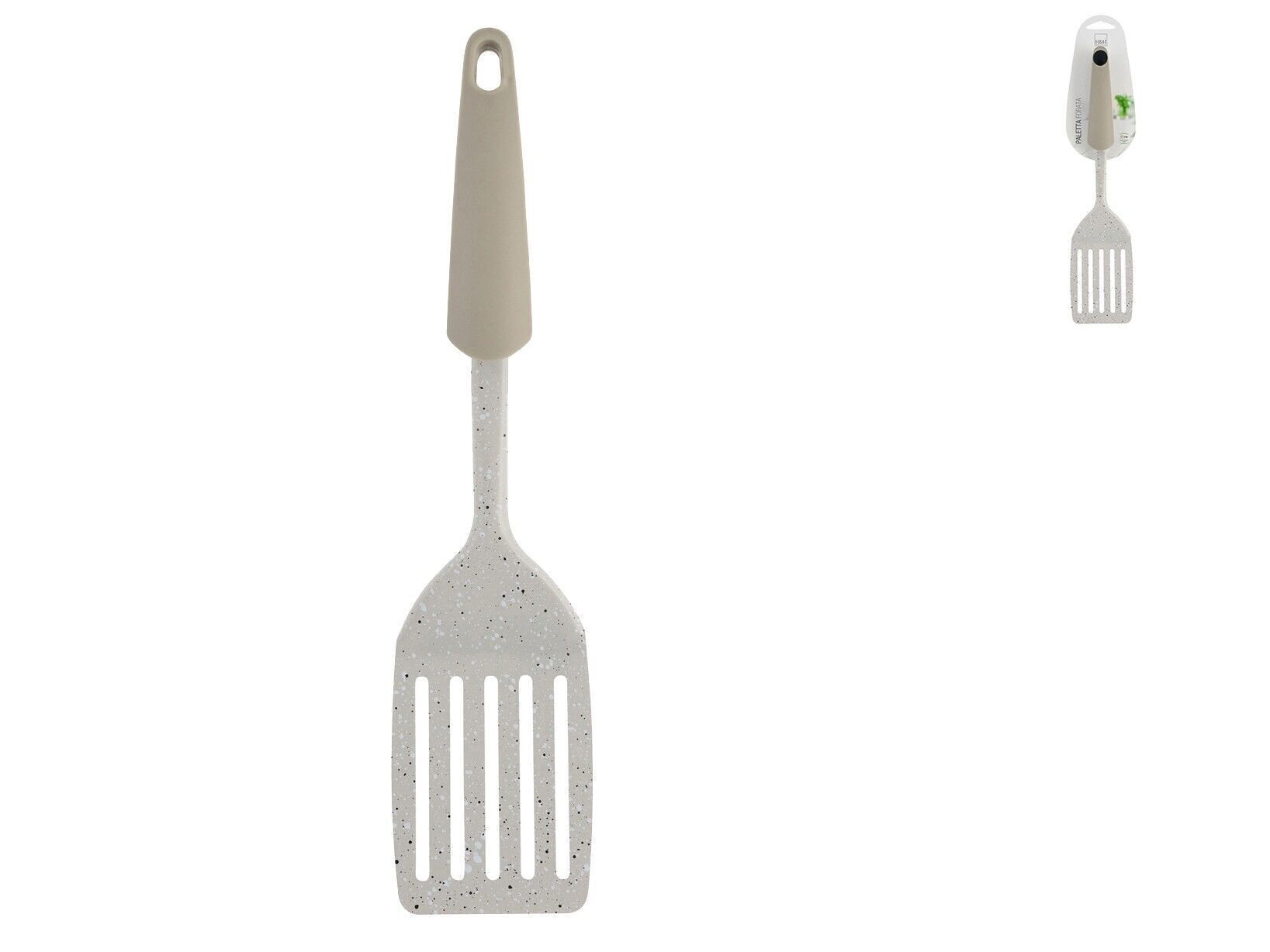 Perforierte Schaufel aus Edelstahl mit Stone-Antihaftbeschichtung und Anti-Rutsch-Anico