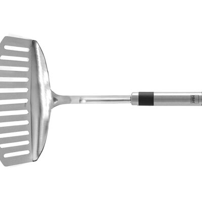 Stainless steel fish scoop Stainless steel top with oval handle