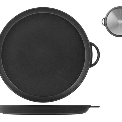 Executive Chef smooth basket in die-cast aluminum with non-stick coating 2 handles cm 38.
