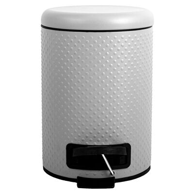 Black & Gray galvanized waste bin with gray pedal Lt 5