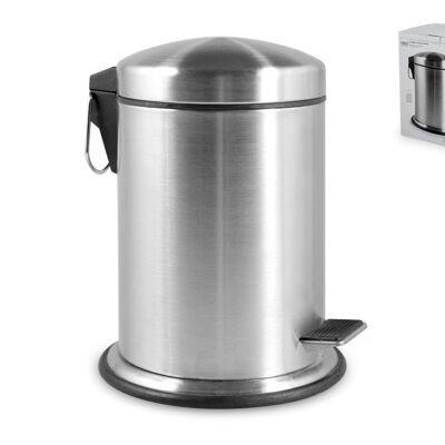 3 lt. Stainless steel dustbin with satin pedal
