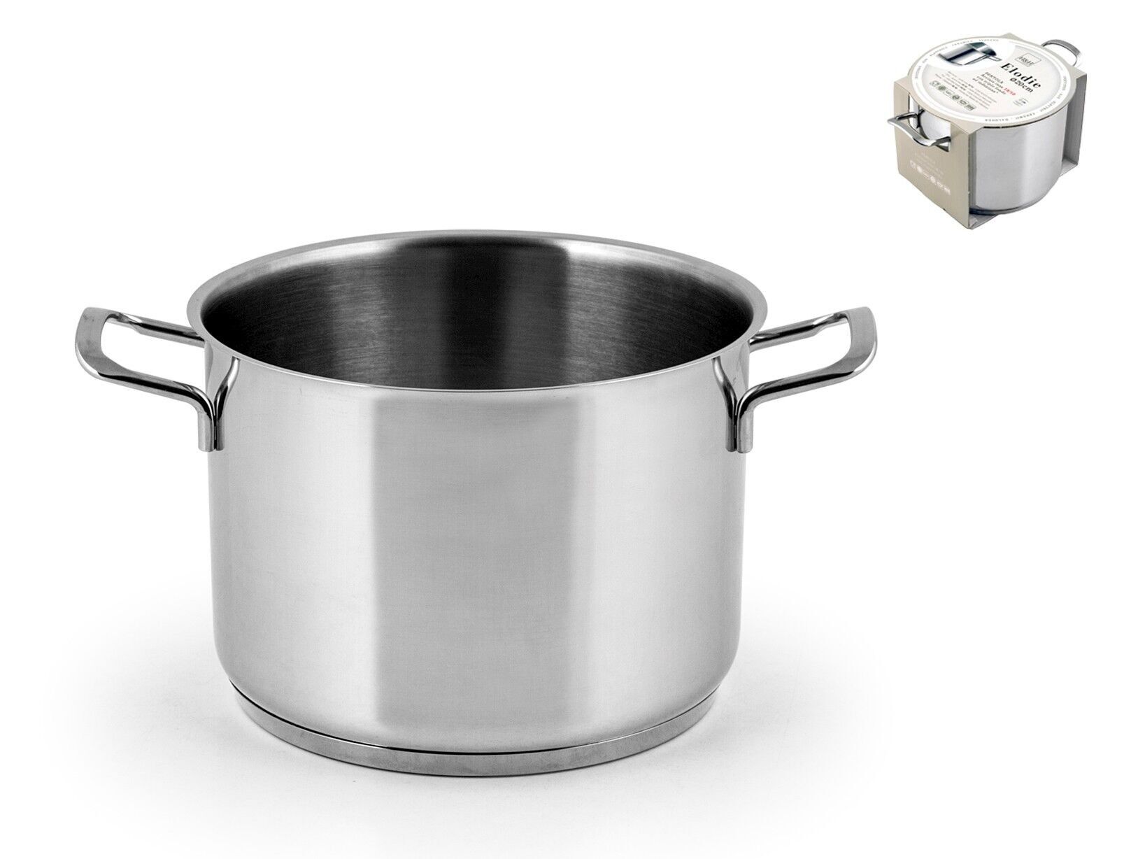 Elodie Topf aus Edelstahl mit Induktionsboden cm 20 Lt 4.7