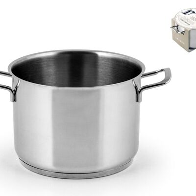 Elodie pot in stainless steel with induction bottom cm 22 Lt 6.5