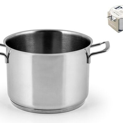 Elodie pot in stainless steel with induction bottom cm 24 Lt 8.5