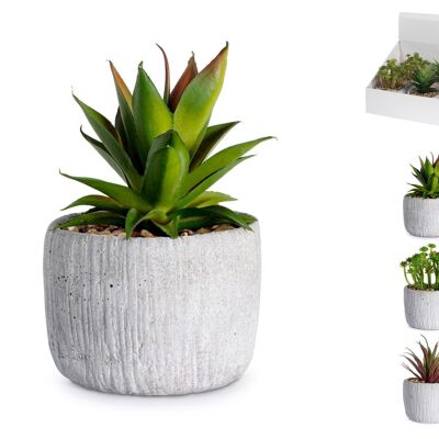 Artificial plant in assorted plastic diameter 11 cm; salable in