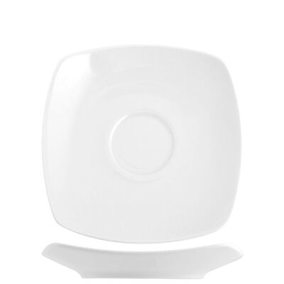 Kana saucer for tea cup in white porcelain cm 14