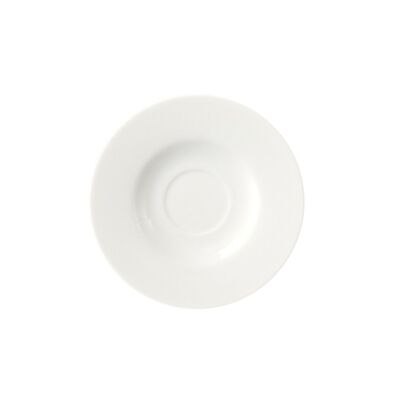 Platillo Planet para taza de té de porcelana blanca cm 14