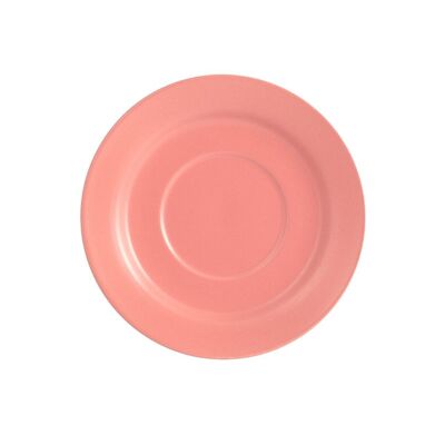 Stone Ware Tea Cup Saucer Pink 14 cm