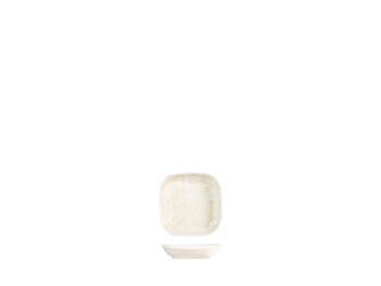 Soucoupe carrée Eris en porcelaine beige cm 8. 2