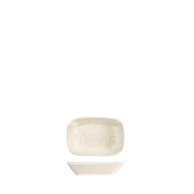 Eris rectangular saucer in beige porcelain cm 12.