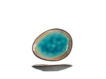 Soucoupe Teide en grès bleu clair cm 15 2