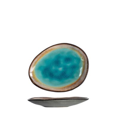 Teide saucer in light blue stoneware cm 15