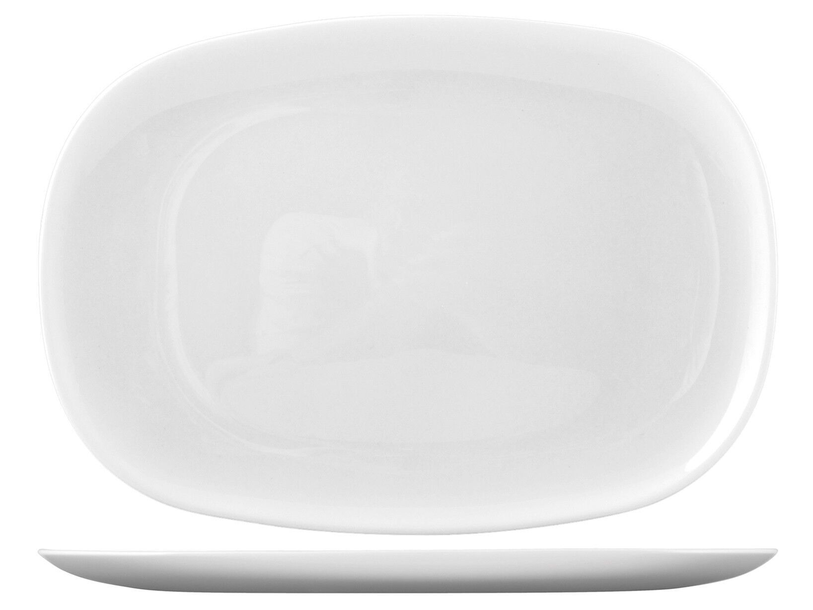 Piatto barbeque Premiere in vetro opale cm 34x24