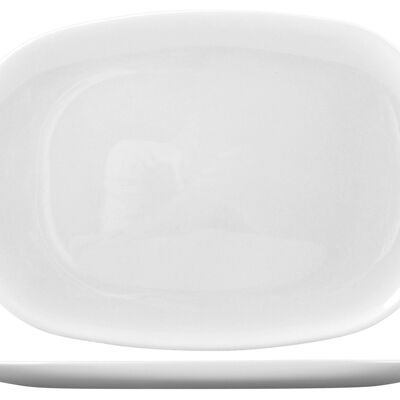 Premiere barbeque plate in opal glass 34x24 cm