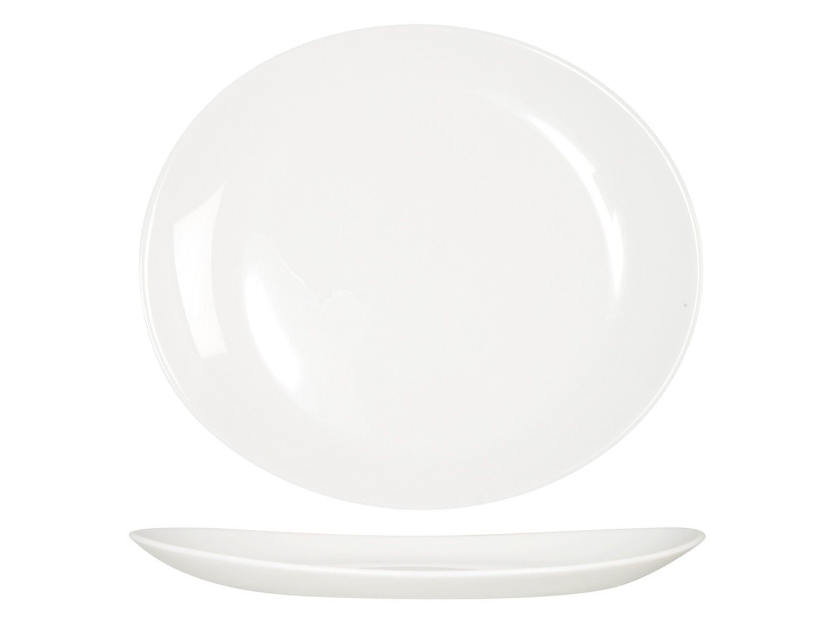 Premiere Steakplatte aus weißem Opalglas cm 30x26