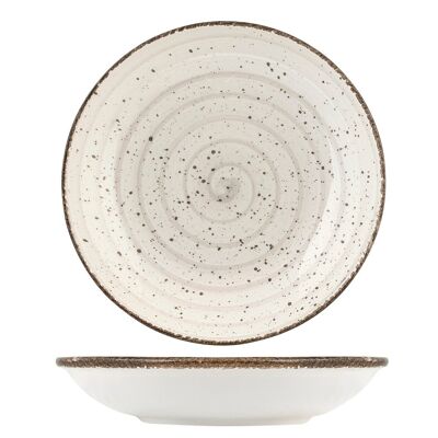 Giotto couscous plate in gray ceramic 25.5 cm