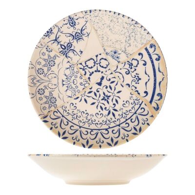 Alyssa soup plate in decorated stoneware cm 22