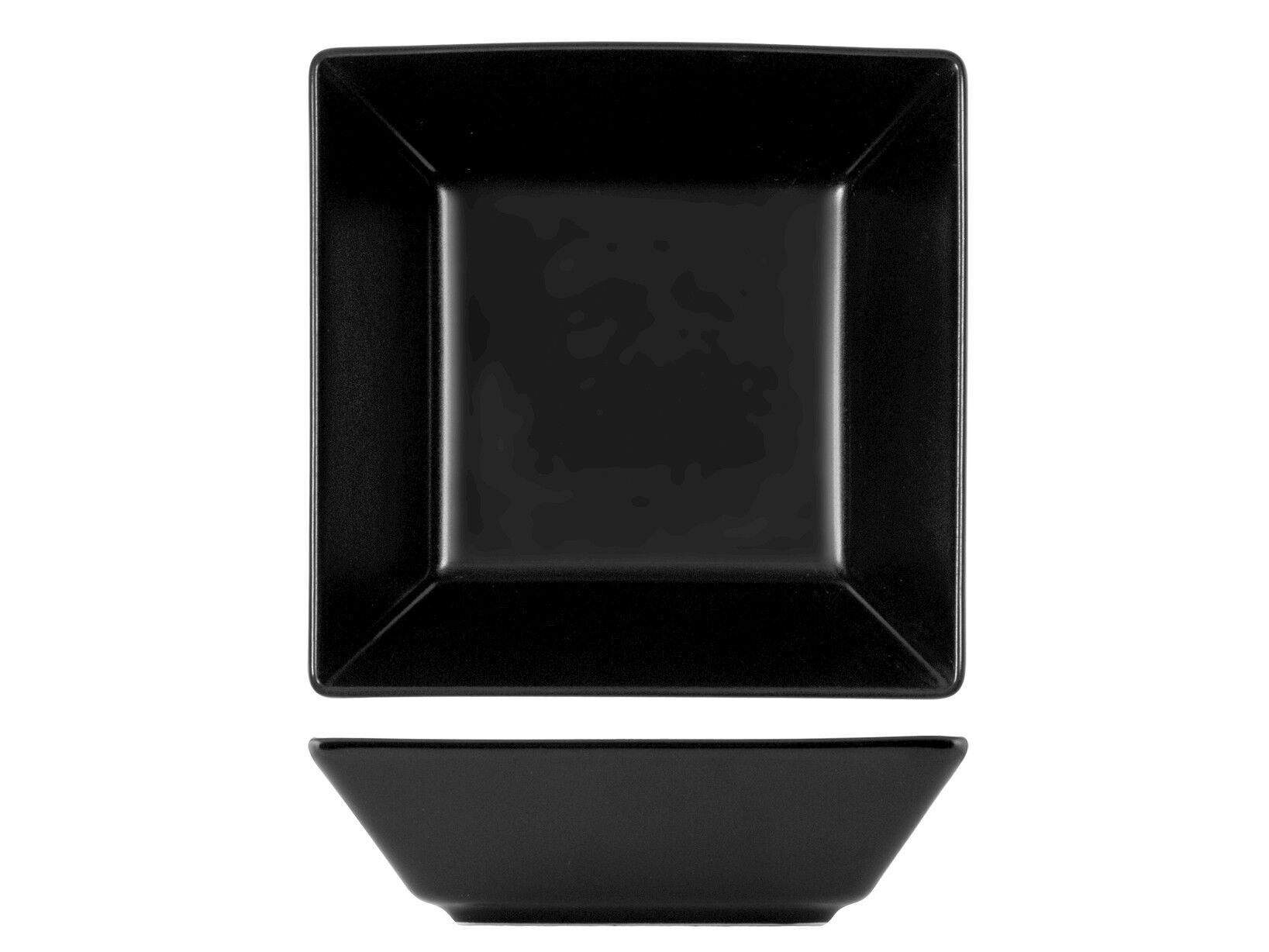 Piatto fondo Boston Osaka in stoneware nero cm 17x17