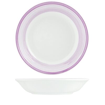 Capri ceramic deep plate with lilac edge 21 cm