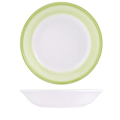 Capri ceramic plate with green edge cm 21