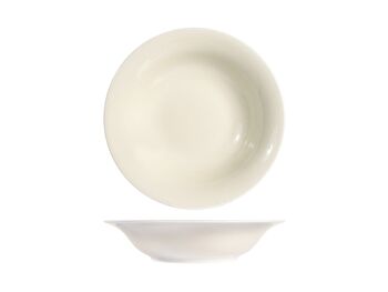 Charme assiette creuse en porcelaine ivoire 23 cm. 2