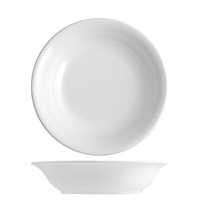 Coupe iris soup plate in white ceramic 20 cm