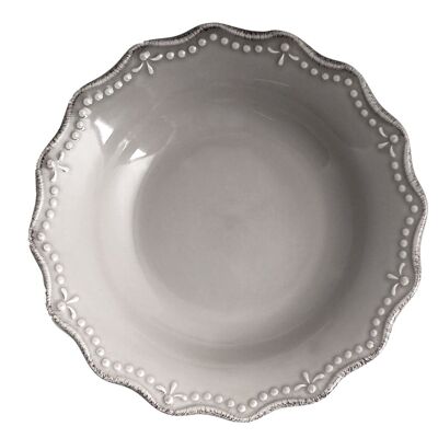 Crowne soup plate in gray stoneware 21 cm
