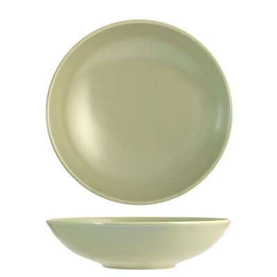 Plato hondo Denver de gres verde cm 20.