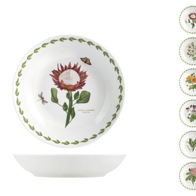 Flowers soup plate in decorated porcelain 20 cm.