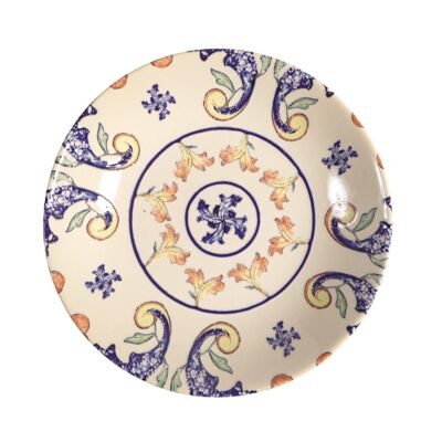 Jasmine soup plate in decorated stoneware cm 22