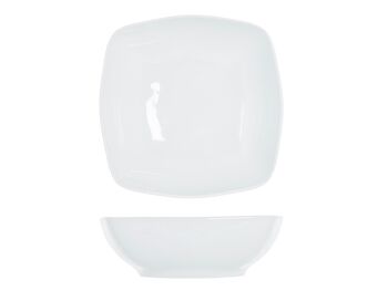 Kana / Maxim assiette creuse en porcelaine blanche 17 cm 6