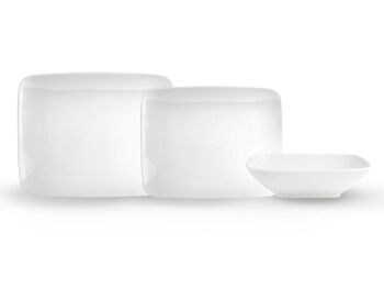 Assiette creuse Kyoto en porcelaine blanche 18 cm 5