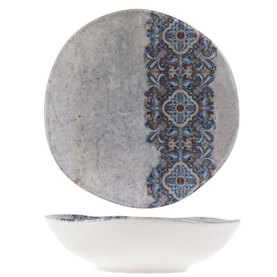 Maral soup plate in decorated stoneware cm 20