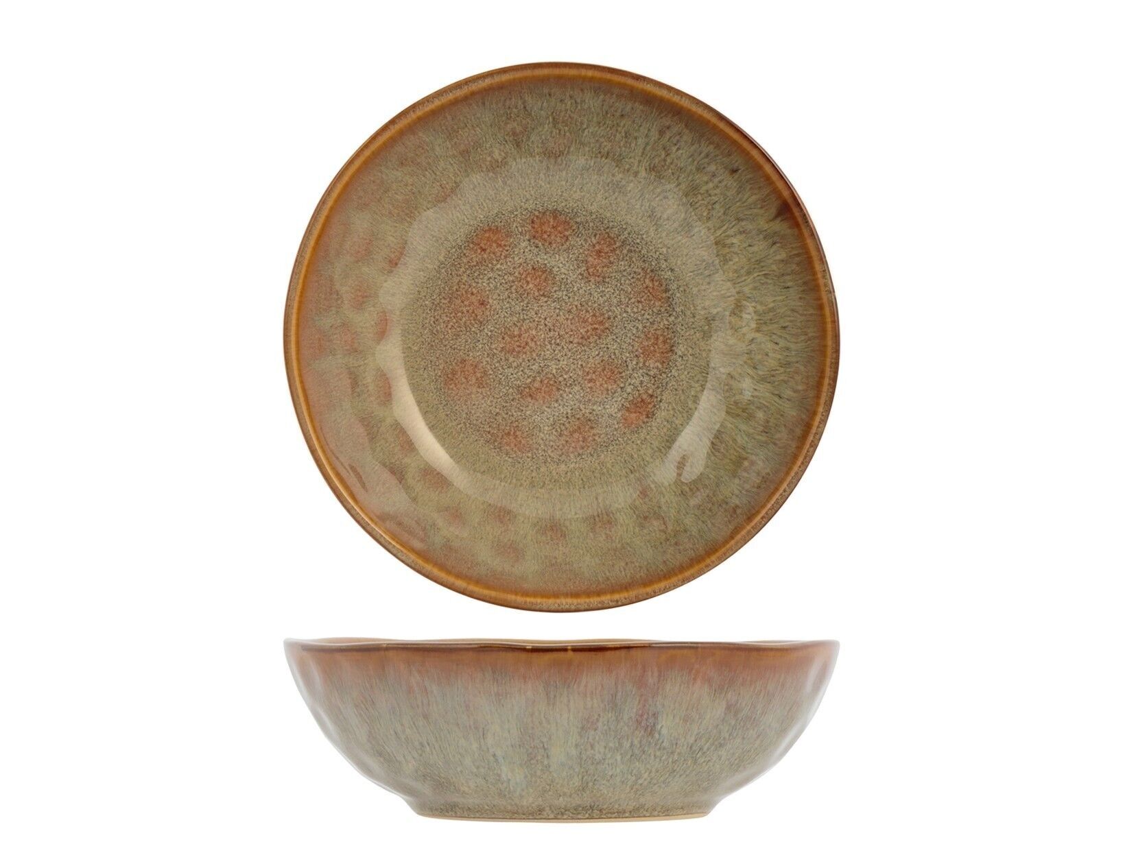 Mykonos suppenteller aus kupferfarbenem steinzeug cm 18