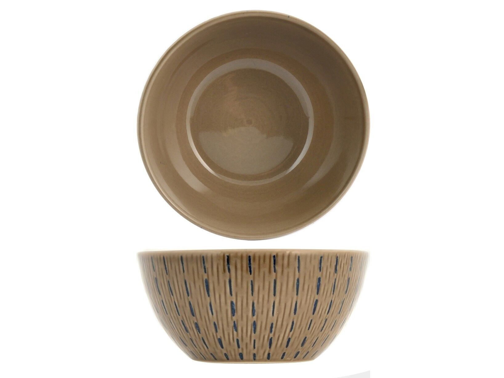 Plato hondo Tahití de gres decorado cm 15