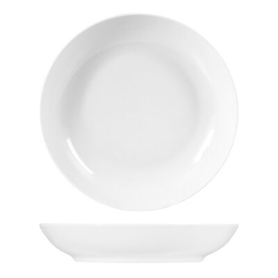 Plato hondo Suecia en porcelana blanca 20 cm.