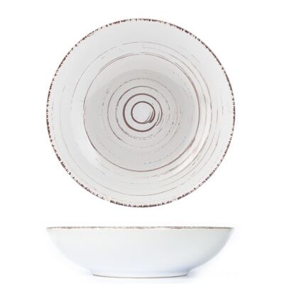 Terre du Sud soup plate in white stoneware 20 cm