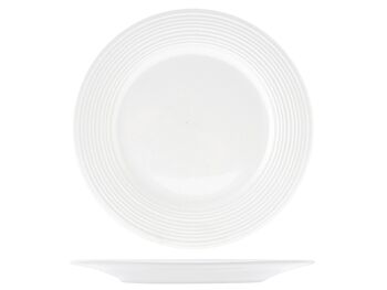 Petite assiette Newport aile en porcelaine blanche 21 cm 8