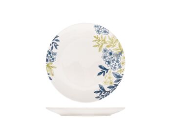 Assiette à fruits Amaranta en porcelaine décorée cm 19. 3