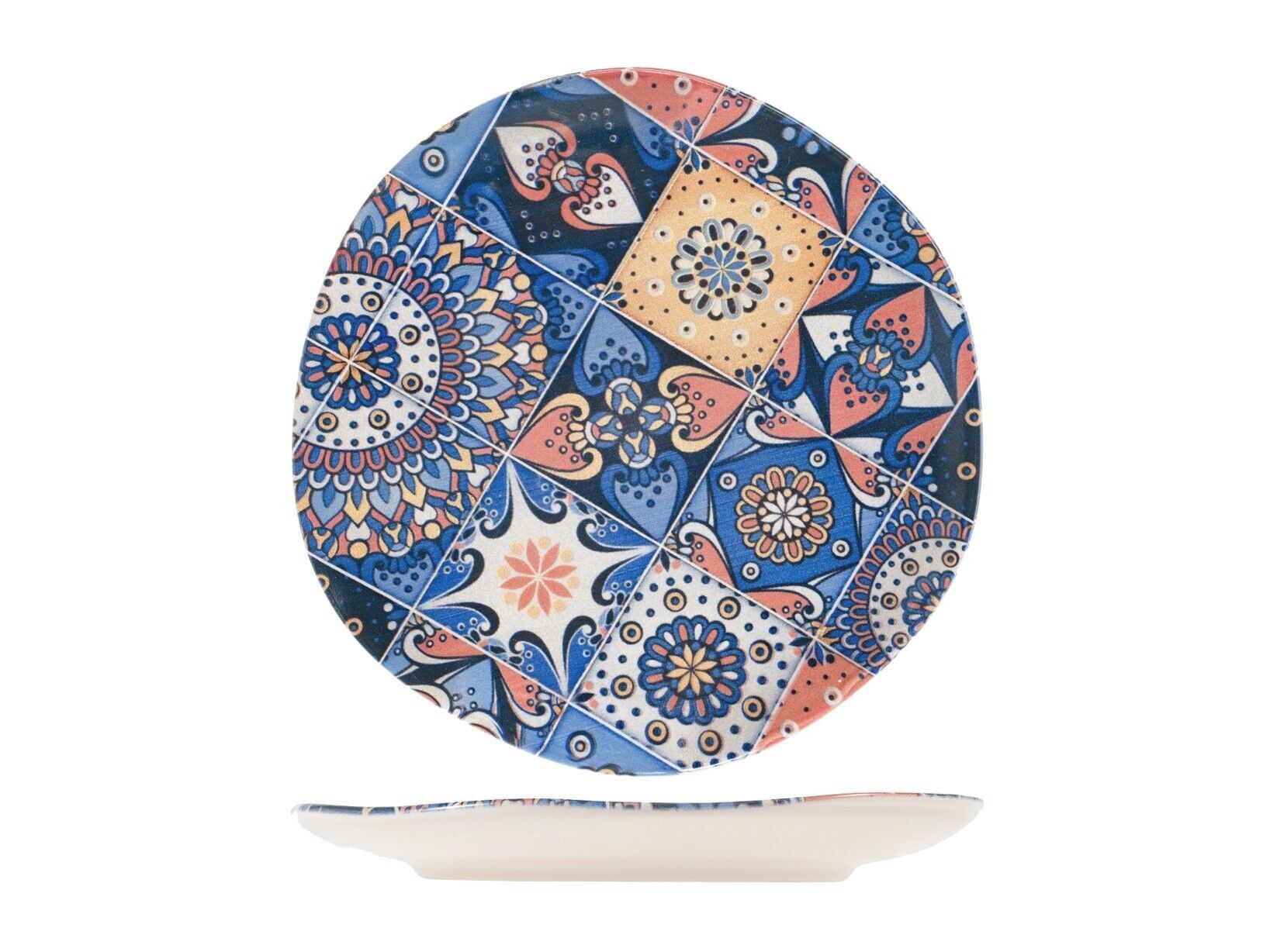 Angie fruit plate in decorated stoneware cm 20